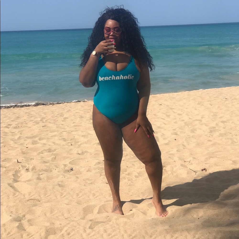 Walmart “beachaholic” swimsuit